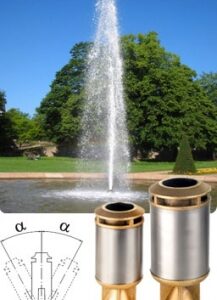Toberas para fuentes forma  Géiser